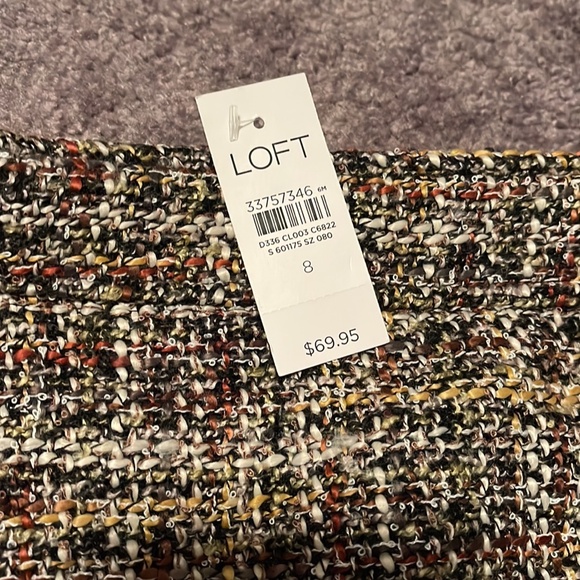 NWT Ann Taylor LOFT Multi-Color Tweed Skirt - Picture 3 of 4